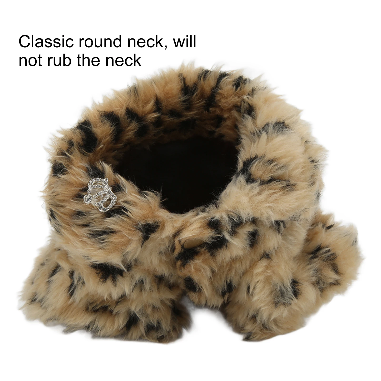 Pet Leopard Print Cloak Cute Retro Stylish Puppy Plush Jacket For Autumn And Winter