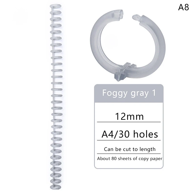 30 Holes Loose-leaf Plastic Binding Ring Spring Spiral Rings