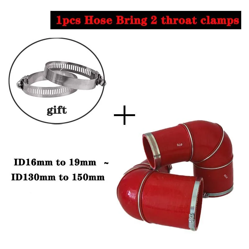 

90 degrees Reducer Silicone Elbow Hose ID16-130mm ar Intercooler Turbo Intake Pipe Coolant Tube