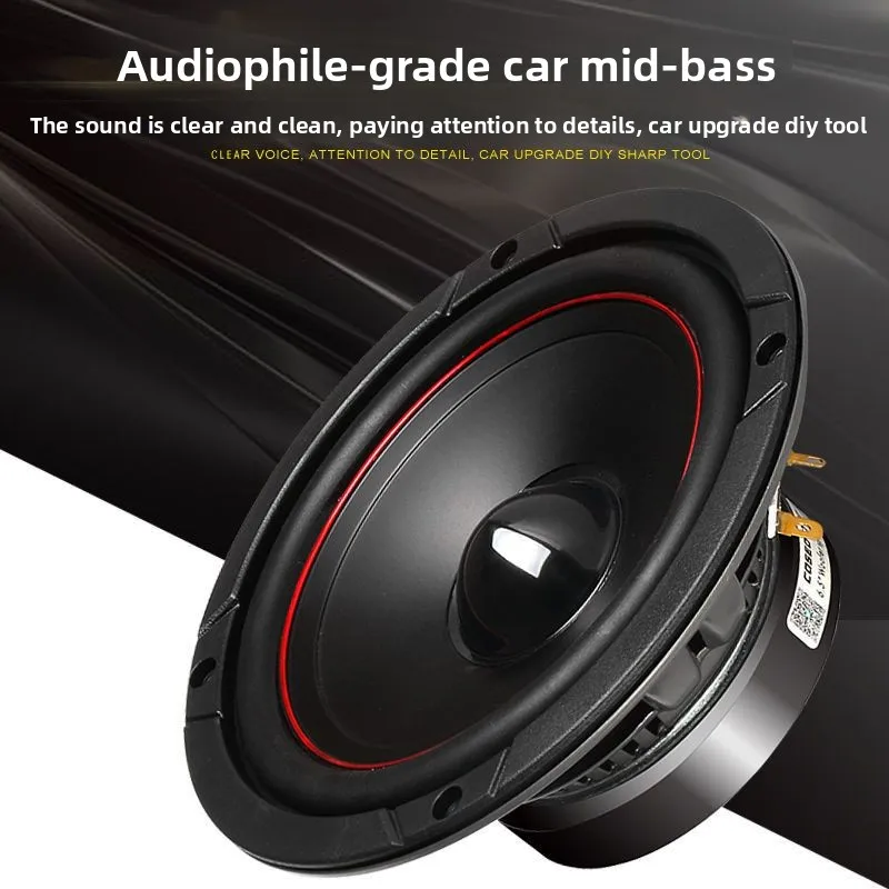 Car Audio Modification Set and Heavy Subwoofer 4-inch 5-inch 6.5-inch Car Speaker Modification Audio with Mesh Cover Gasket