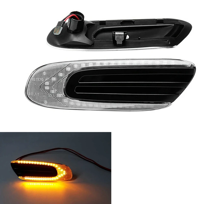 For Mini Cooper F55 F56 F57 2014-2017 LED Dynamic Fender Side Marker Turn Signal Light Sequential Blinker Light