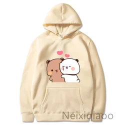 Plus Size Autumn Winter Panda Bear Cute Cartoon Hoodie Bubu Dudu Kawaii Clothing Men Women Couple Sweatshirts Harajuku Pullover