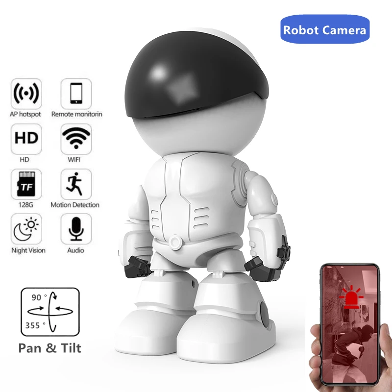 

YOOSEE 2MP Robot WIFI Camera Indoor Baby Monitor Two Ways Talk Motion Detection Infrared Home Security Wireless Smart Camera