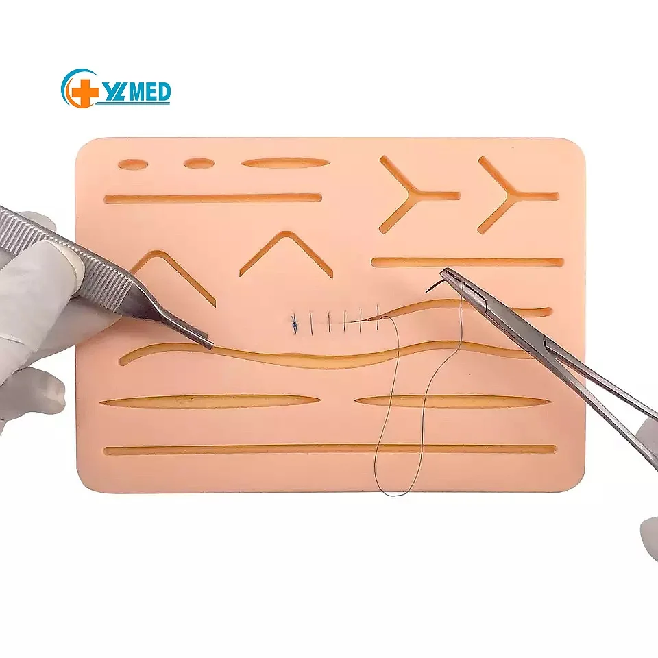 Medical Nurse Skin Suture Practice Pad Silicone Surgical Training Mat for Beginners