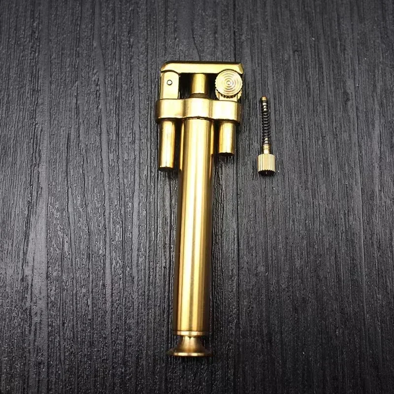 High Quality Vintage Automatic Machinery Creative Brass Trench Kerosene Gasoline Lighter Funny Unusual Gift With box