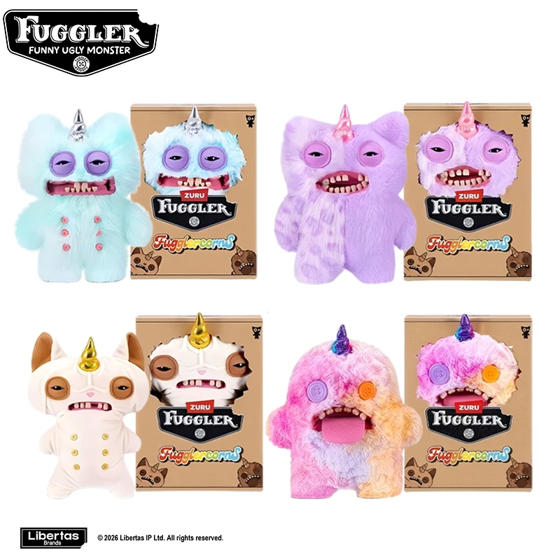 Peluches originales Fuggler Fugg Licorne 23CM, Fugglers, Monstres moches et amusants, Fugglercorns, Poupées en peluche