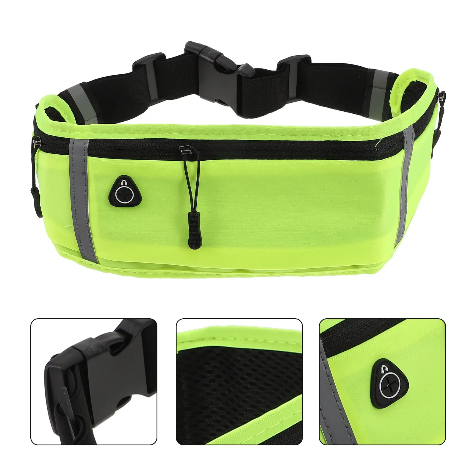 

Спортивная поясная сумка для бега, 1 шт., эргономичная, регулируемая, светоотражающая, водонепроницаемая, для мужчин и женщин, для хранения телефона и музыки, для активного отдыха