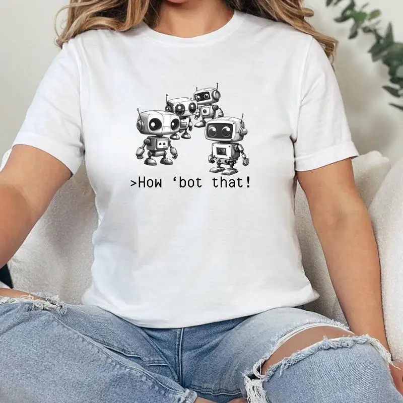 Como 'bom aquela camiseta robôs engraçados fofos e adoráveis personagens bobo para amantes de robôs