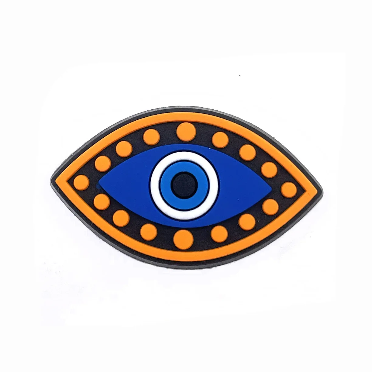 PVC Shoe Accessories for Crocs, Charms, Evil Eyeball, Monster Badge, Clogs Buckle, Kids Pin, Decoração, Jeans, Homens e Mulheres, Atacado, 1PC