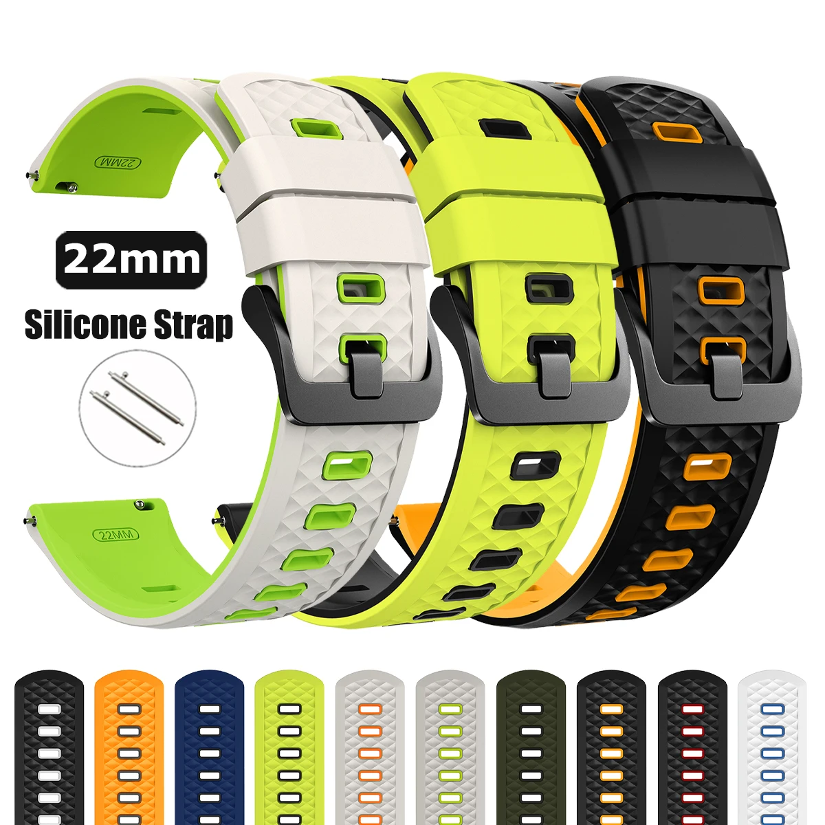 22mm Silicone Band For COLMI M42 M41 M40 C81 Rubber Watch Strap For COLMI V73 P81 P71 P68 V70 V68 Bracelet Adjustable Wriststrap