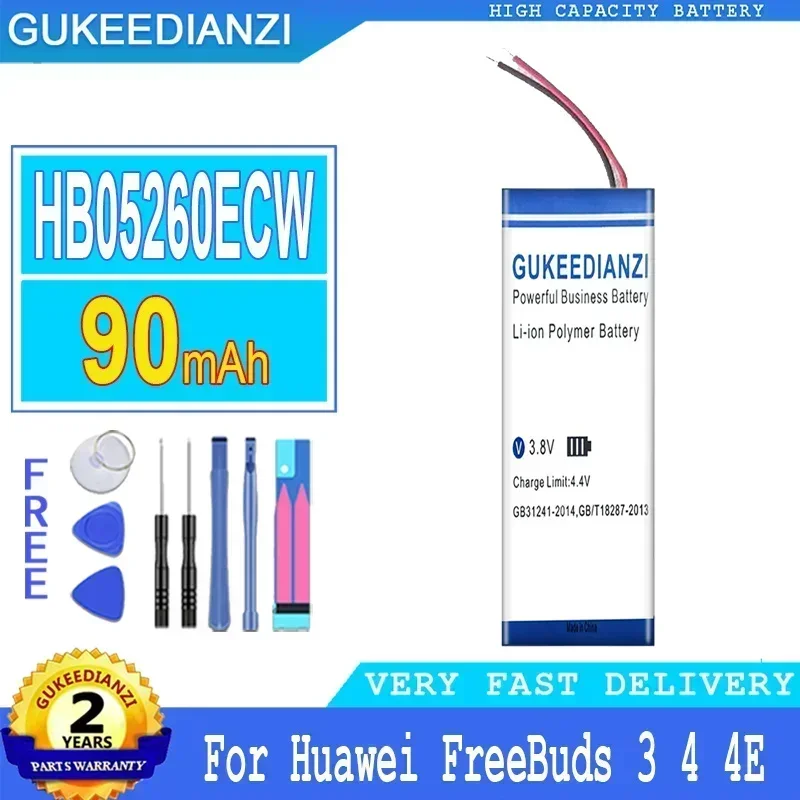 

Запасная батарея 90 мАч/650 мАч HB05260ECW HB681636ECW для Huawei FreeBuds 3 4 4E Bluetooth наушники зарядное устройство