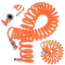 1pcs 6m PU Air Compressor Hose Tube Pneumatic Hose Pipe For Compressor Air Tool PP20 + SP20 Type Household Tools