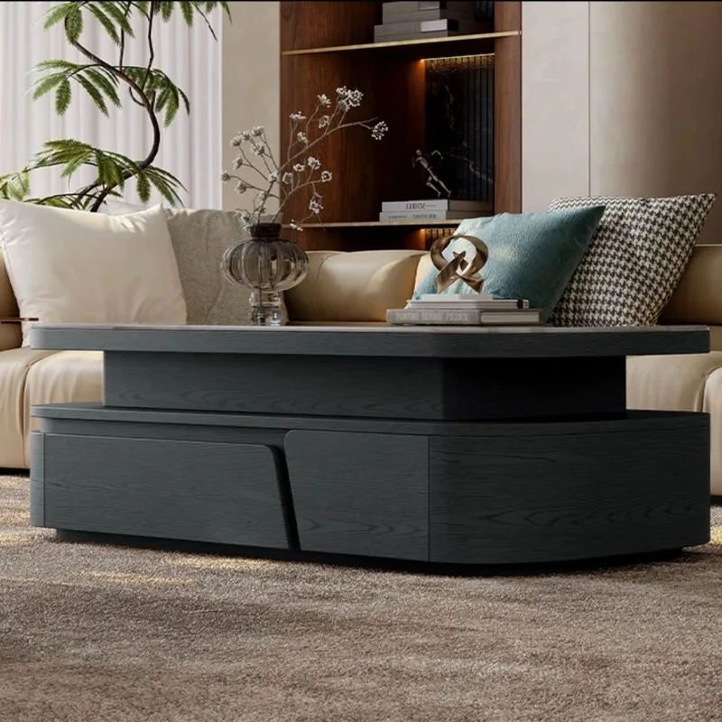 

Modern Curved Leg Oak Dining Table For Dining Room