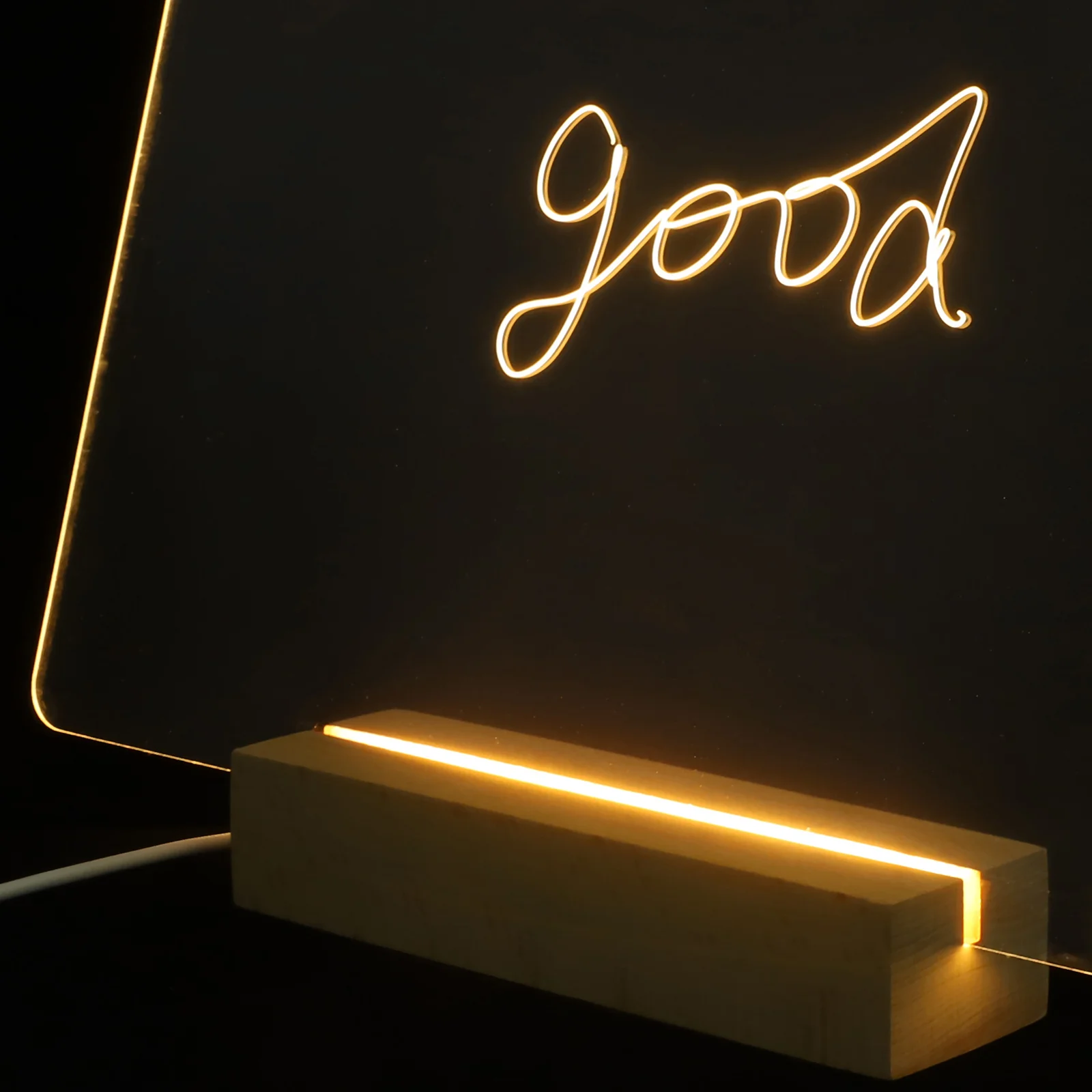 1 комплект акриловой доски для заметок, ночник, стираемый настольный органайзер для дома, школы, акриловая доска для заметок