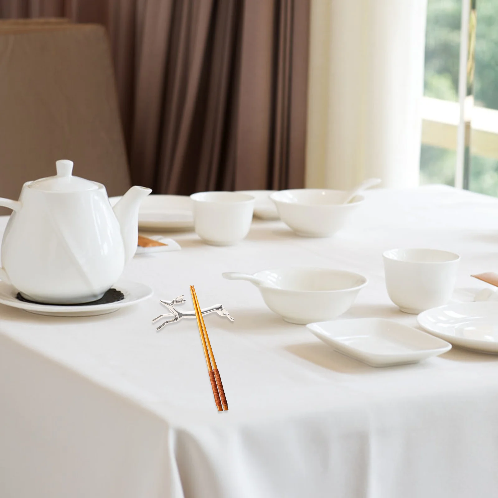 

5Pcs Stainless Steel Deer-Shaped Chopstick Rests Multi-Functional Kitchen Tabletop Accessories Chopstick Rest Tool