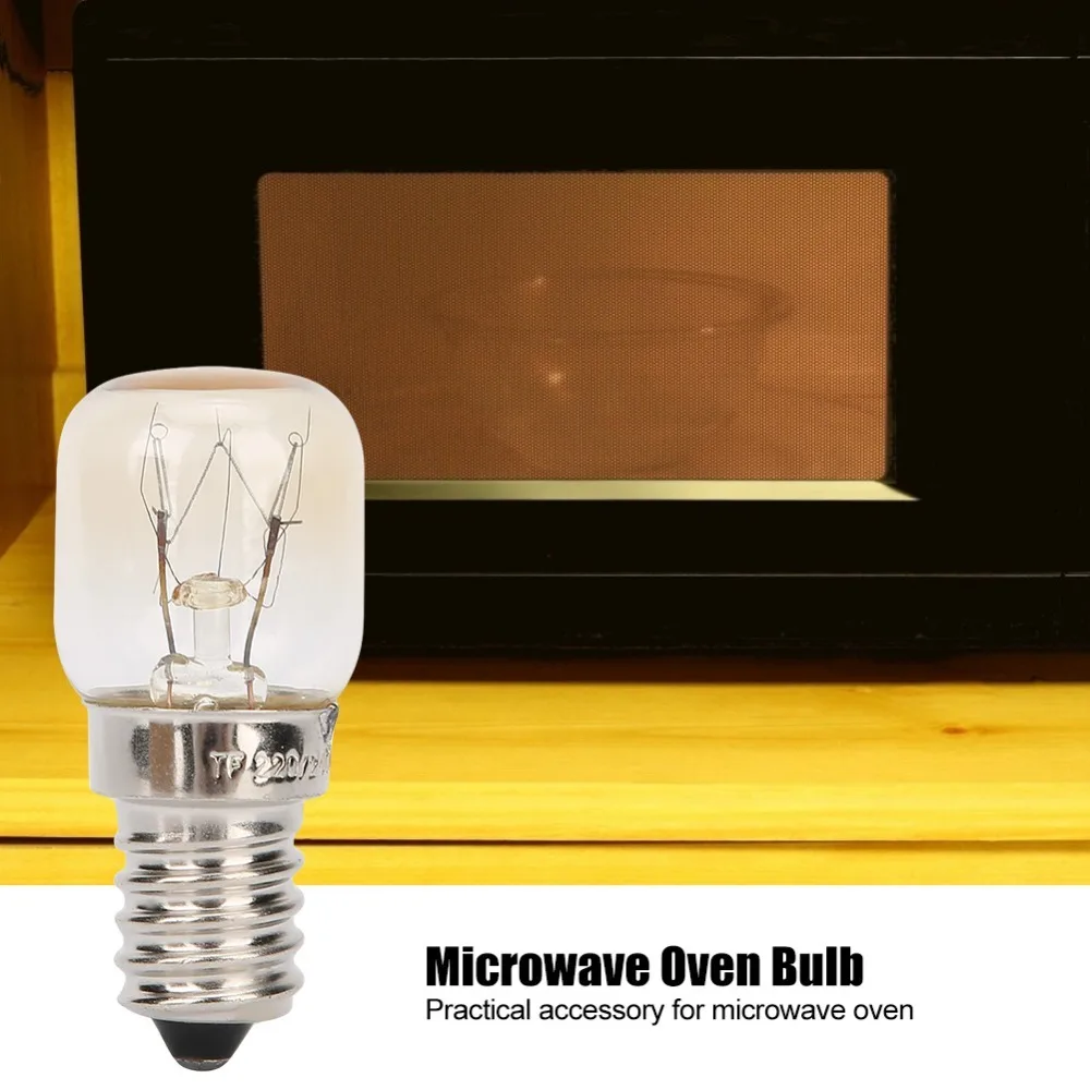 10pcs Nickel Plated Copper Microwave Oven Light Bulb 25W 110V-130V Oven Light Bulb 2700K Warm White 300℃ Heat Resistant