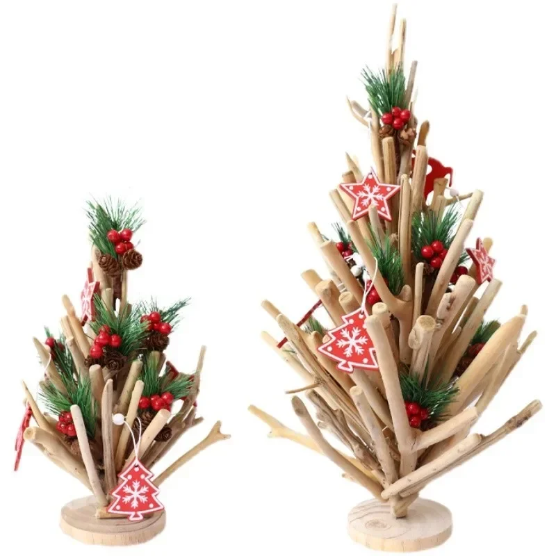 

Home Creative Home Living Room Tabletop Wood Ornament Window Shop Holiday Arrangement Luminous Decoration Gifts