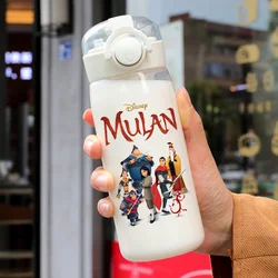 Disney Mulan Animation Movie Children Transparent Outdoor Portable Sports Water Cup Birthday Christmas Gift Mushu CartoonFitness