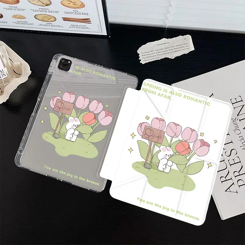 Y-Shape 3 Fold Protective Case For iPad10.2 7/8/9th 4/5 10.9 iPad A16 2025 11th Air11/13 IPad Mini6 8.3 air3 10.5 Pro 11 2020