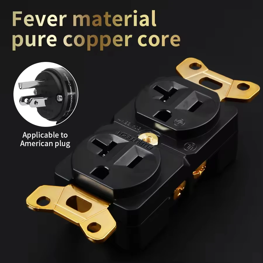 

Hi-Fi Furutech с родиевым покрытием, дуплексные розетки переменного тока США, 20 А, настенная розетка, распределитель питания, HIFI аудио, специальное 86 хвостовое сиденье Matihur