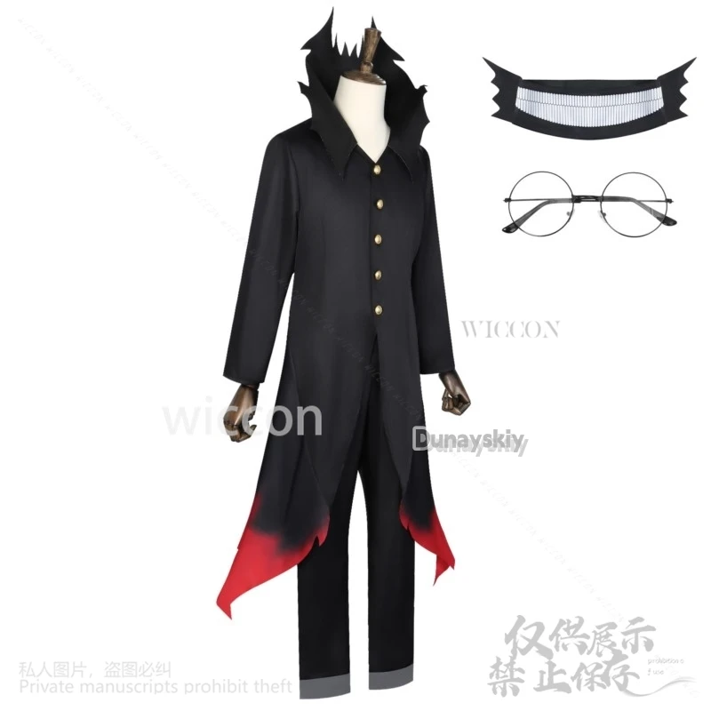 Anime Dandadan Cosplay Okarun Ken Costume Black Red Uniform Glasses Wigs 3D Mask Props For Halloween Christmas Man Cos