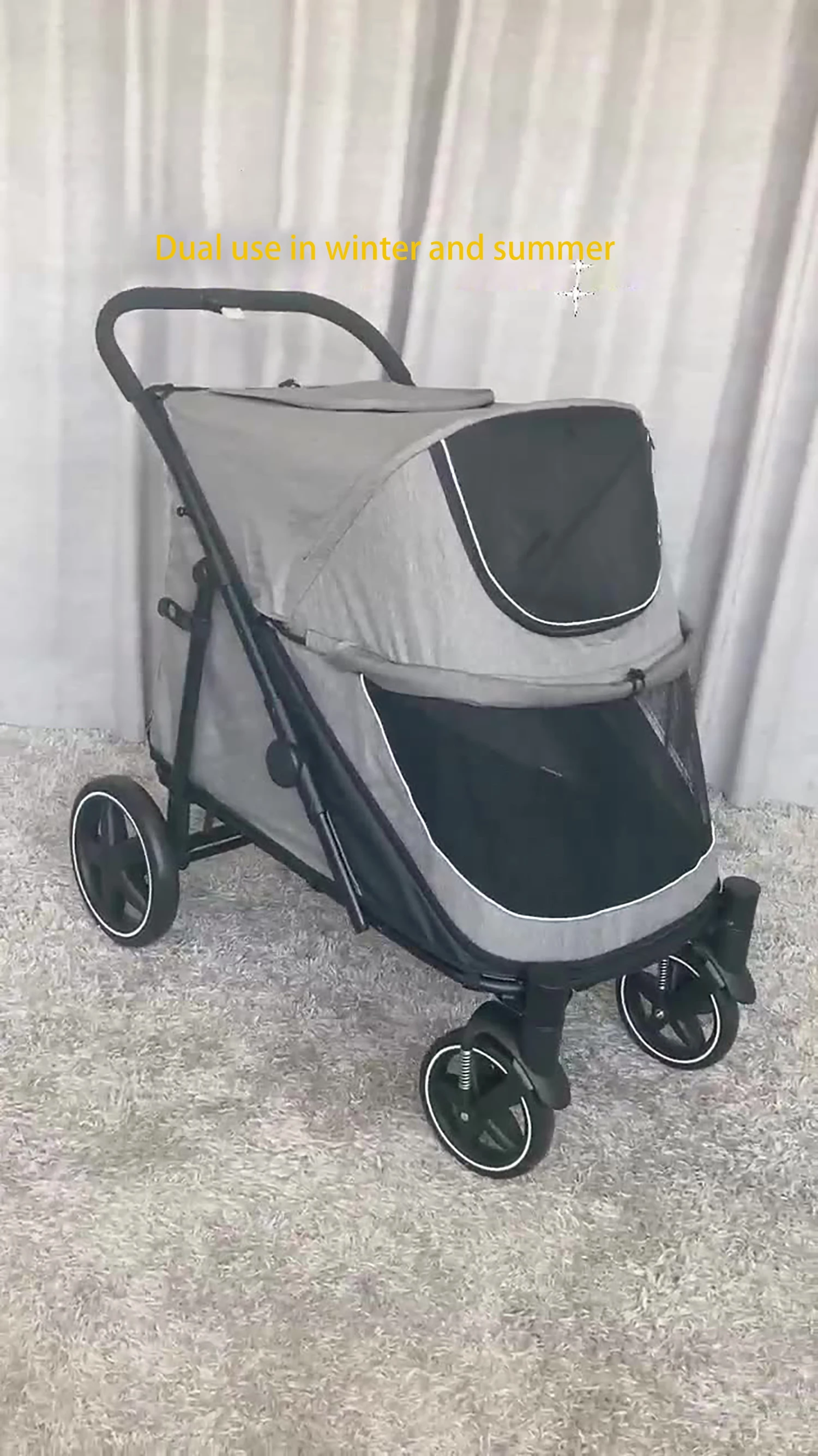 Factory direct sales pet stroller manufacturer for kittens and puppies to walk without dirty feet for elderly dogs to walk