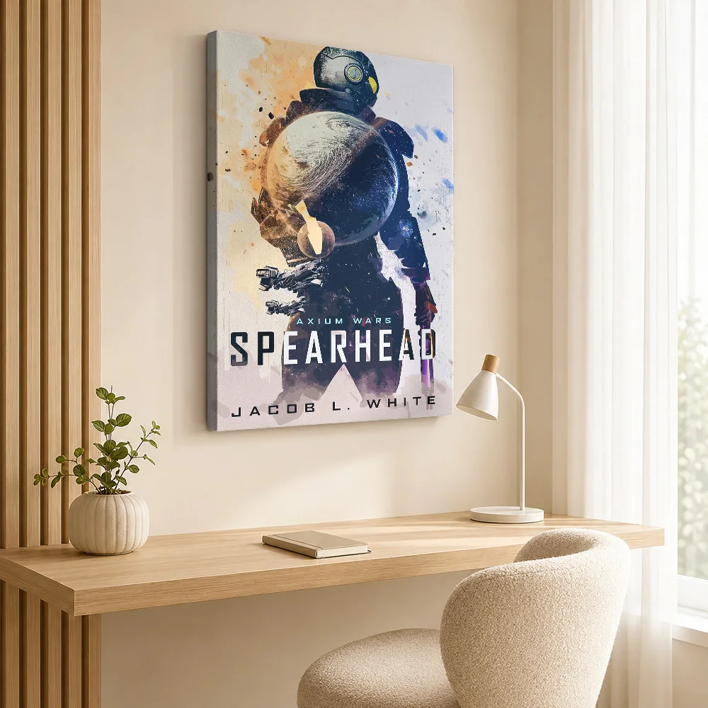 Spearhead Axiom Wars Book Cover Canvas Painting Poster Custom Modern Pop Culture Wall Art for Home Theater Decor Ready to Hang