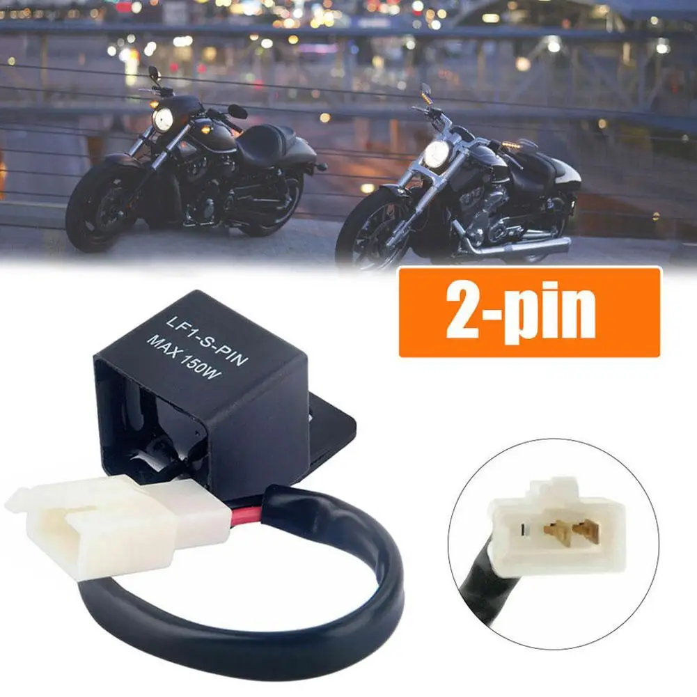 2PIN Car And Motorcycle Switch Adjustable LED Turn Signal Indicator Light With Wire Seal 12V Flash Light Relay