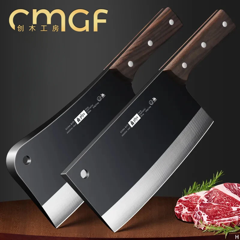 1pc Professional High Hardness Vegetable Knife, Sharp Meat Cleaver, Boning Knife, Stainless Steel Kitchen Knife C