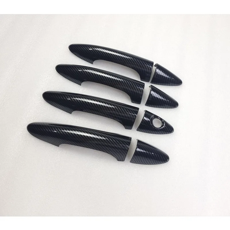 For Hyundai Accent Solaris Verna i25 2012 2013 2014 2015 2016 Accessories Door Handle Cover Trim Plastic Imitation carbon fiber