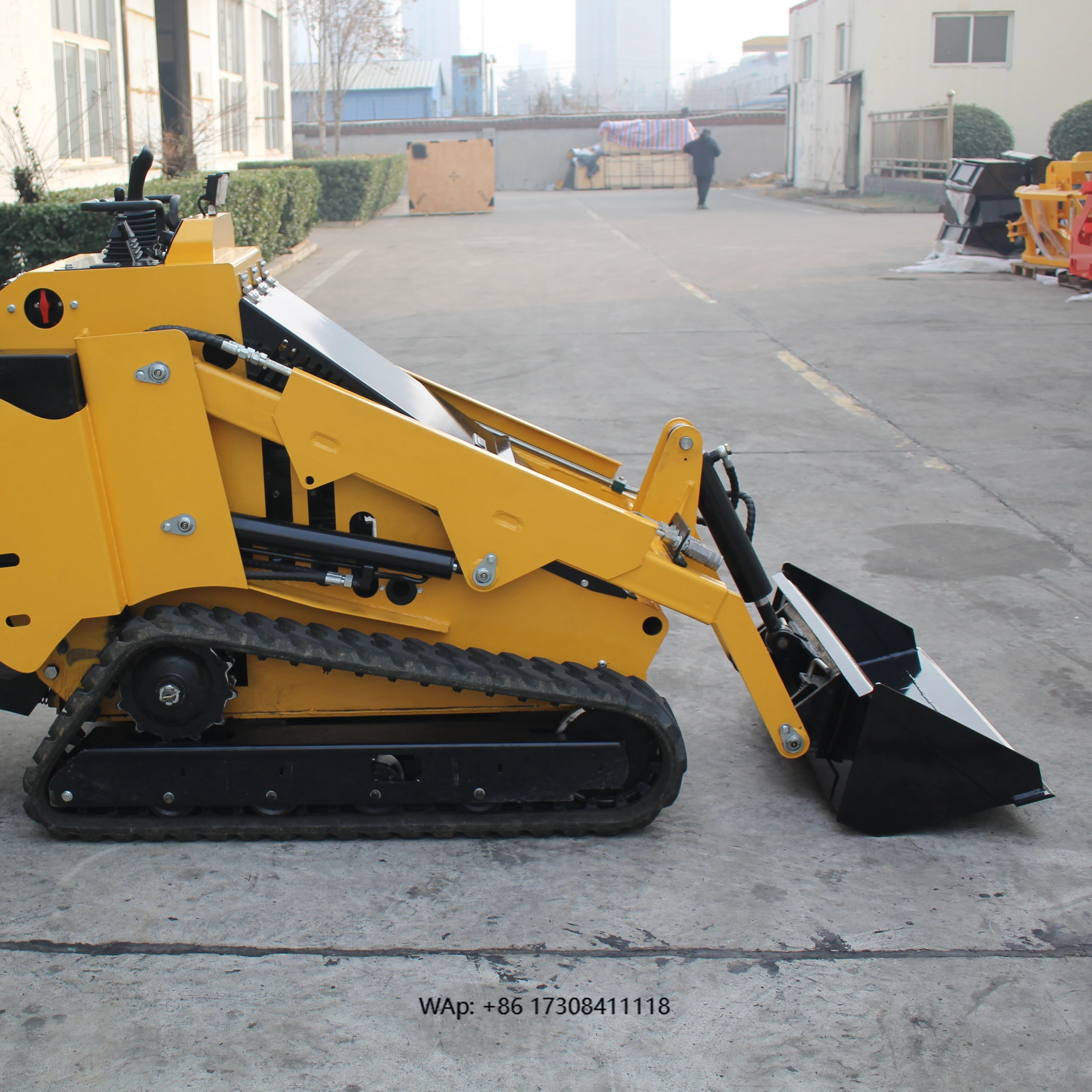 Motor Mini Kompaktlader mit Rasenmäher/Bagger