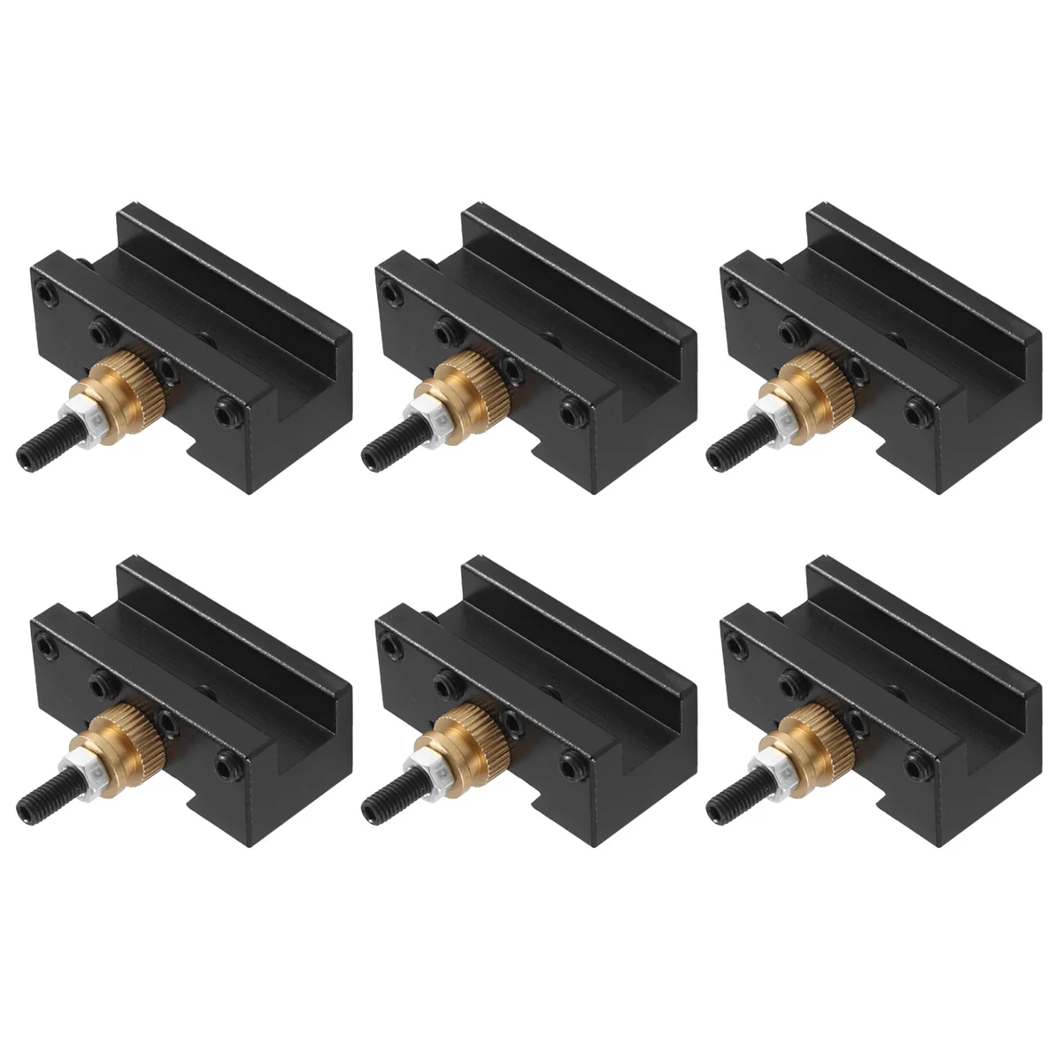 BVBV Paquete de herramientas de 6 piezas Mini torno Herramienta de cambio rápido Post y soportes Portaherramientas multifid