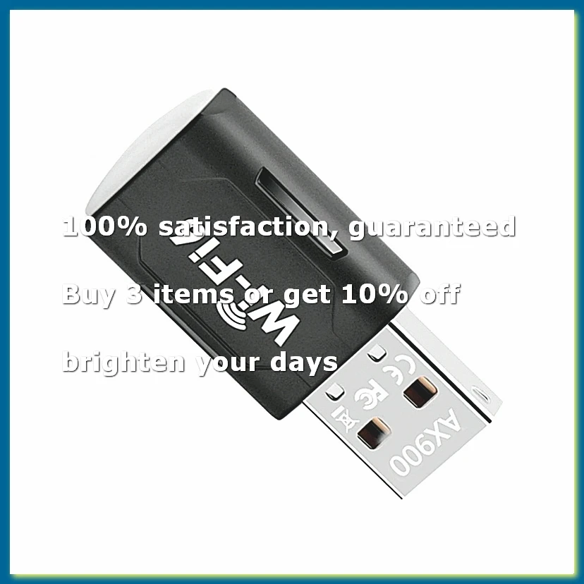 900Mbps WiFi 6 USB Adapter AX900 2.4G 5G Dual Band USB Dongle Wireless WLAN Receiver for Win10&Win11
