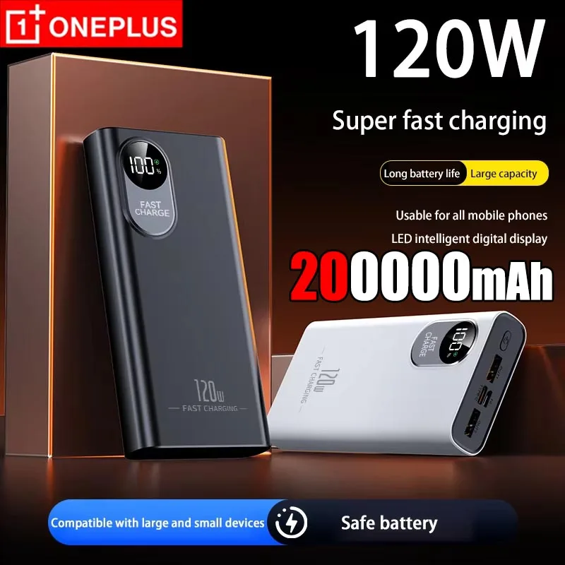 Oneplus 200000mah Ultra Large Capacity Ultra Fast Charging Rechargeable Battery Portable Fast Charging Power Bank