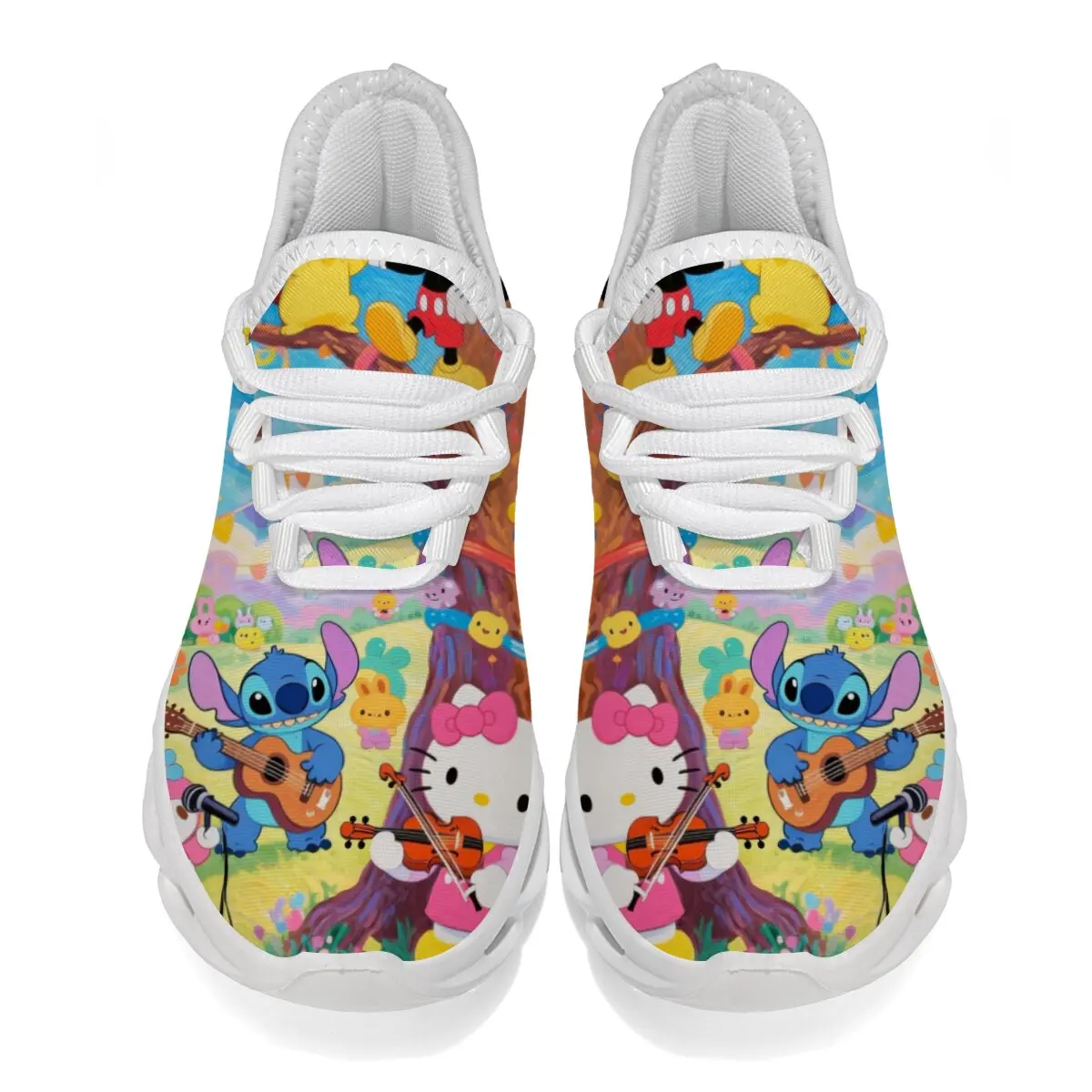

Disney Hello Kitty Shoes Stitch Colorful Cartoon Print Kids' Athletic Sneakers Casual Sports Shoes Men Women Running Sneakers