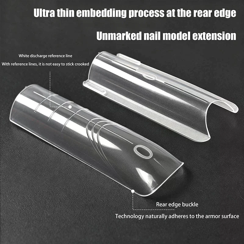 Formy do paznokci Sandwich Dual Nail Forms 140/280 szt. 13 rozmiarów Szybkie przedłużanie - Formy Dual Coffin Oval T-shaped do manicure Górna forma Dolna forma