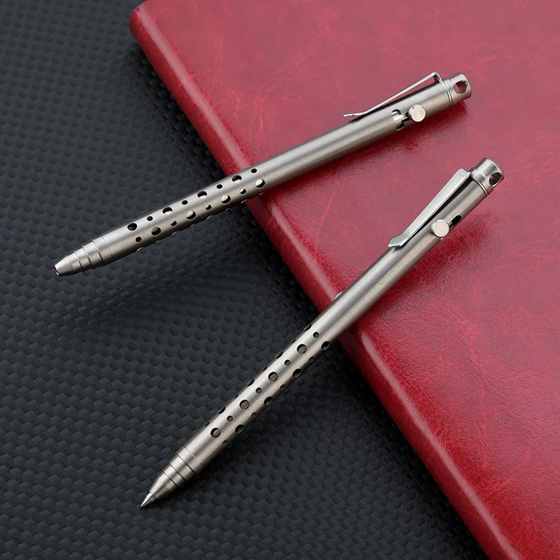 2 sticks EDC Mini  Titanium Alloy Pen With Collection Writing Multi-functional Portable Outdoor EDC Tools and Fidget toy