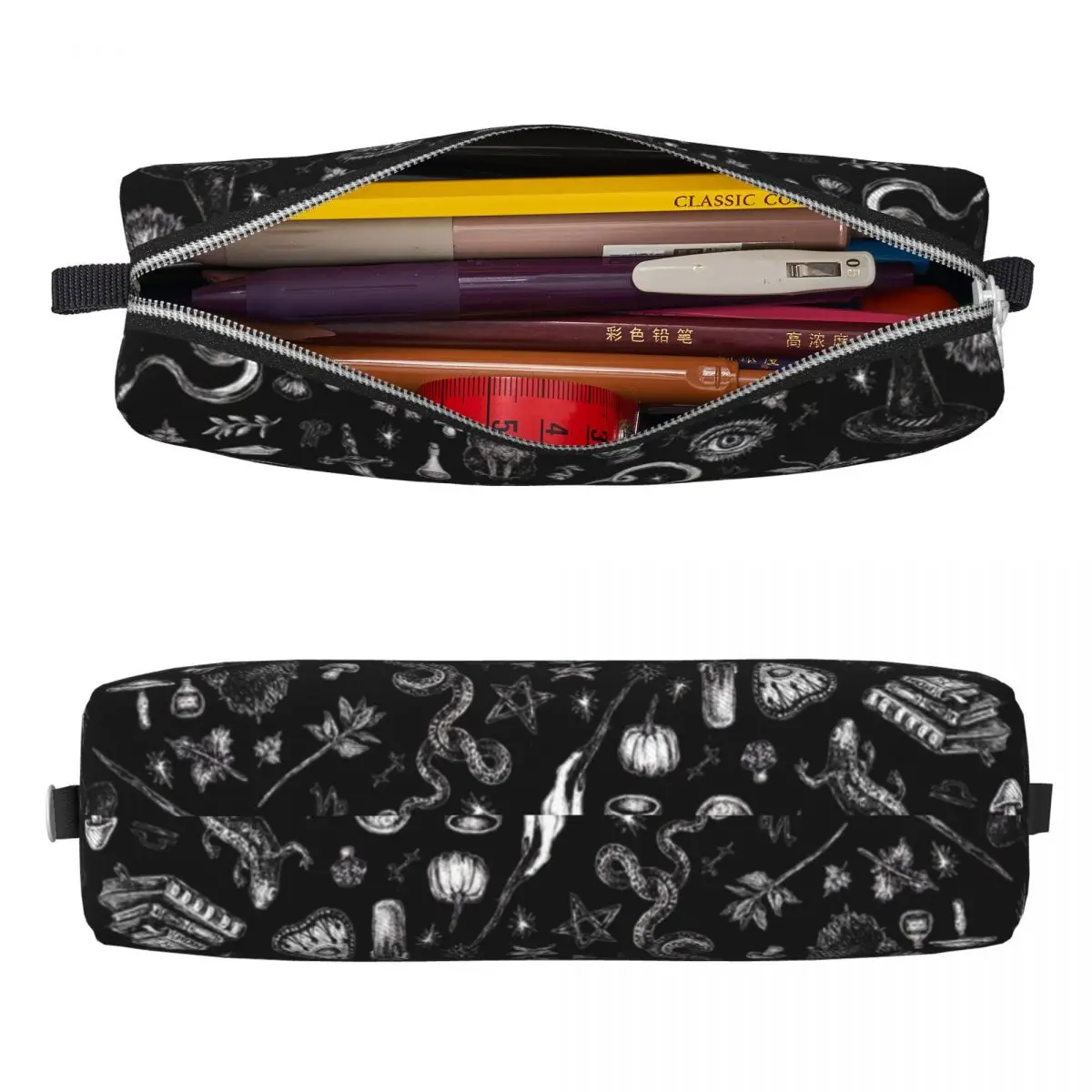 Bella strega di vancouver In astuccio per matite di stregoneria nera Goth Witchy Pencilcases portapenne per forniture per studenti cancelleria