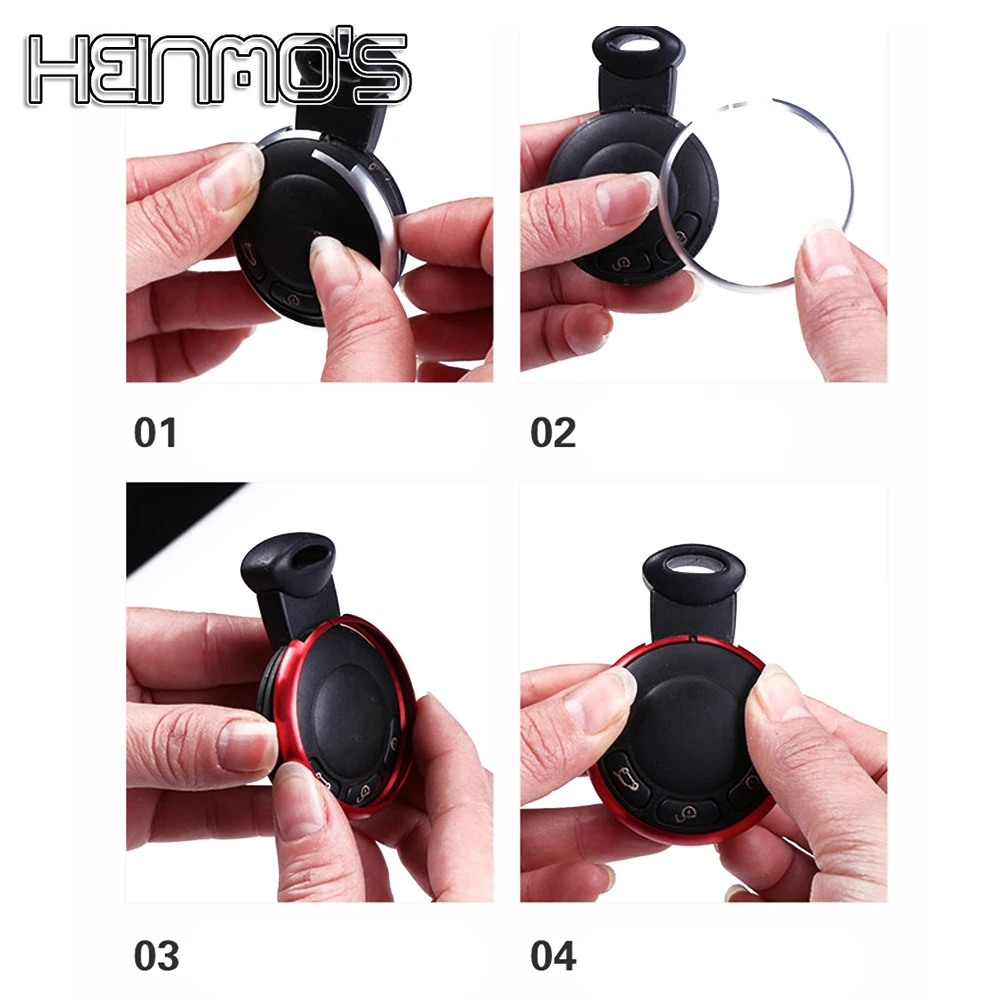 Aluminum Alloy Car Key Shell Protective Ring Key Ring Decorations For Mini Cooper Clubman Countryman R56 R57 R58 R60