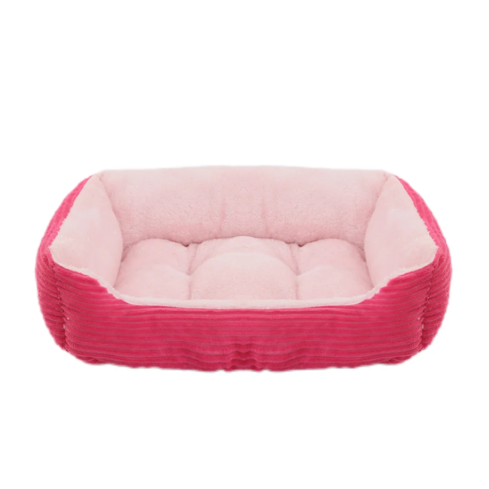 Plush Pet Cat Dog Bed Soft Square Kennel Pet Bed for Small Medium Large Dogs Pet Sofa Bed Winter Dog Sleep Mat Cushion