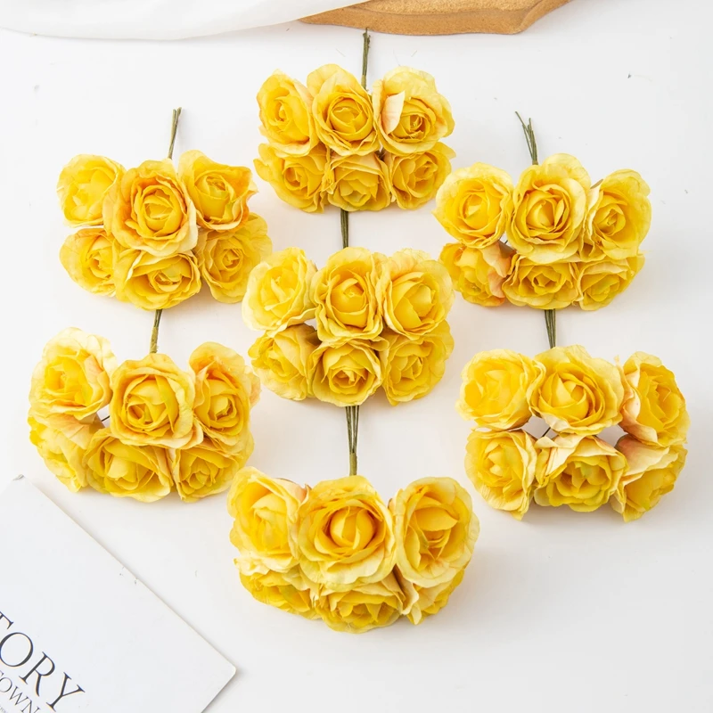 Künstliche Blumen, gefälschte Rosen, Blumensträuße, Dekoration für Zuhause und Zimmer, Accessoires, Kränze, Blumenarrangements, Hochzeitsgeschenk, Geschenkbox, Scrapbooks. – Detail 9