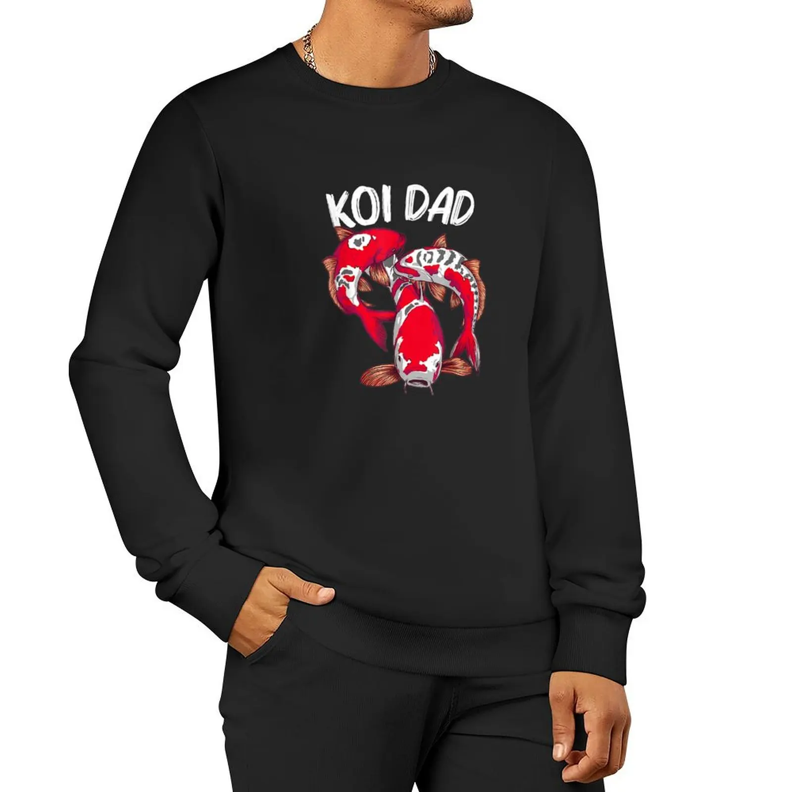 

Koi Fish Gift For Dad Men Japan Koi Carp Fishes Pullover Hoodie graphic t shirts men new in hoodies & sweatshirts