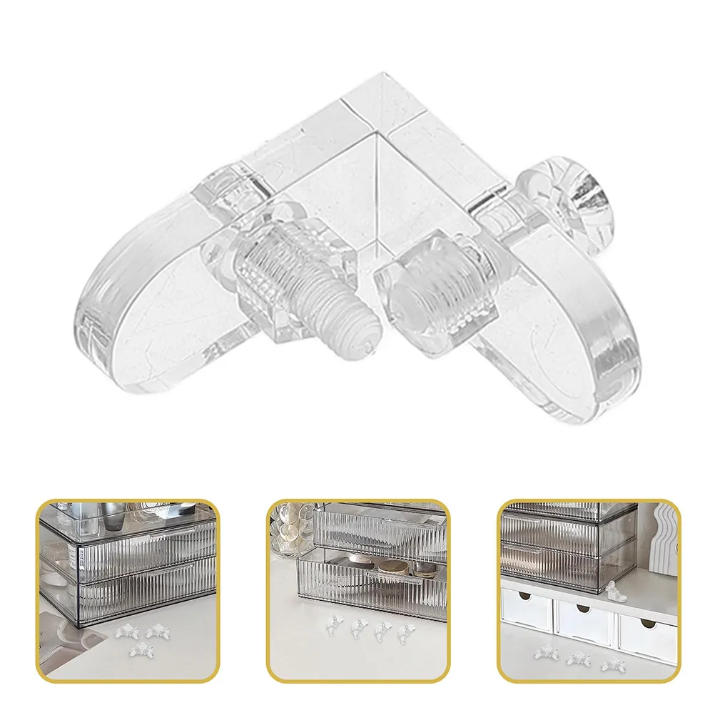 15Pcs Transparent Acrylic Corner Braces Clear Reinforcement for Display Boxes Glass Jewelry Case Connectors