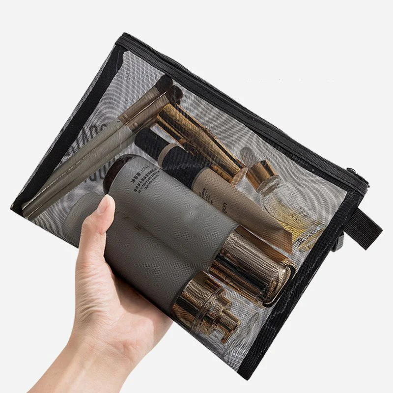 1PCS Women Men Travel Toiletry Organizer Case Lipstick Storage Pouch Clear Cosmetic Bags Small Large Makeup Bag Pencil Bags
