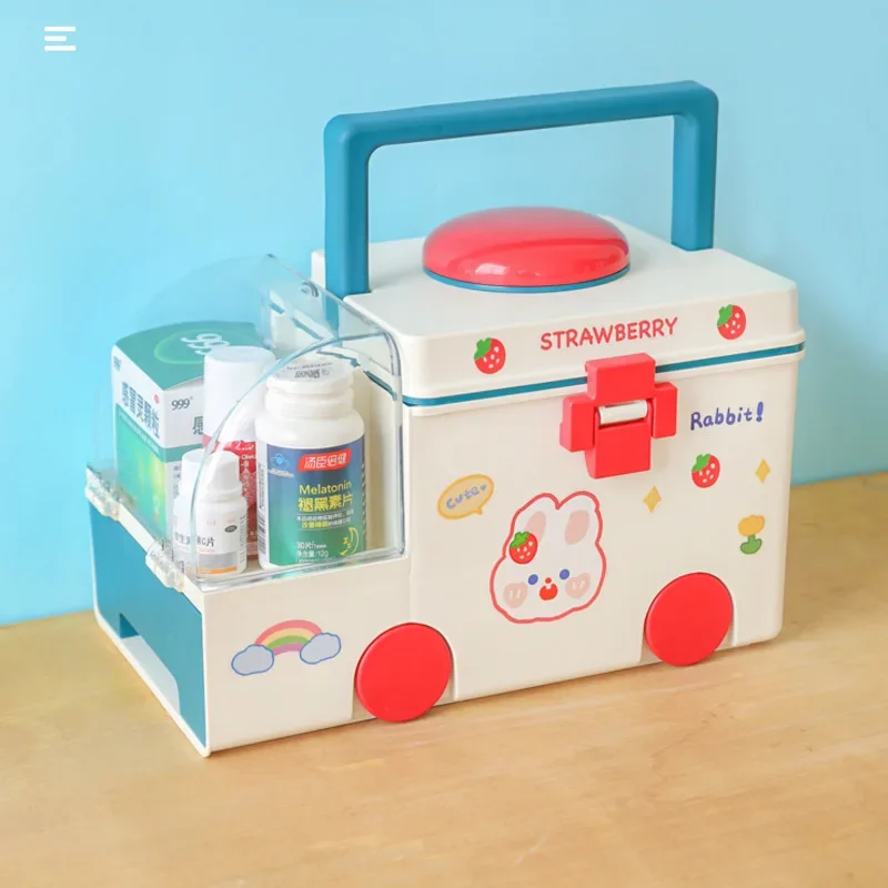 Family Medicine Storage Boxes Large Volume Home Pill Organizer Children Medicine Division Box Personal Health Storage