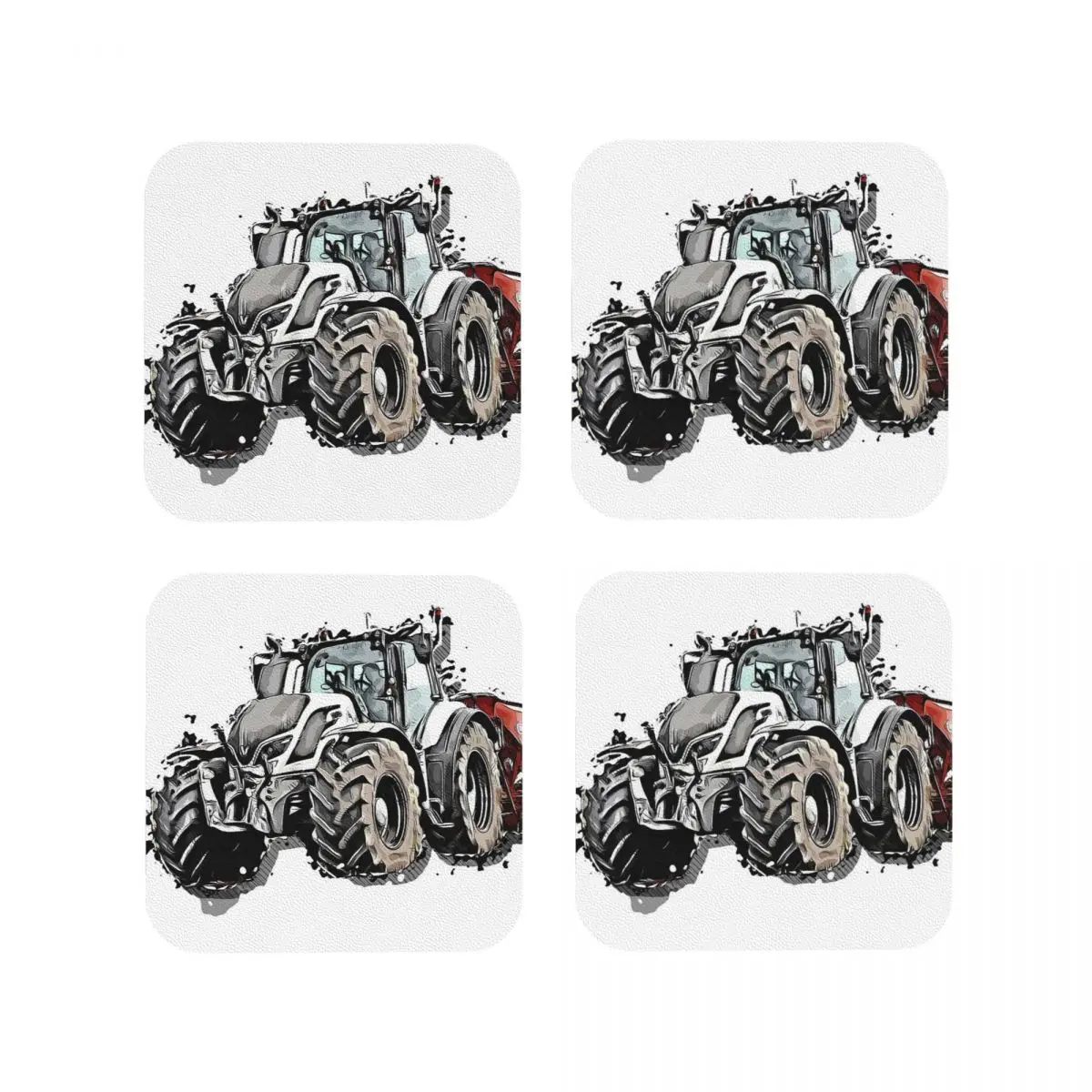 Valta Tractor Comic Coaster Heat Resistant Mat Table Decoration & Accessories Utensils For Kitchen Placemats Napkins Coffee Mat