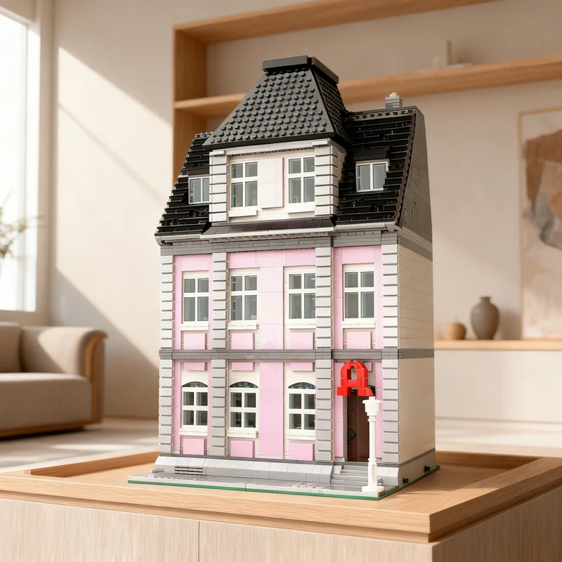 

5831 деталь MOC: Модульная модель старинной немецкой аптеки, строительные блоки, креативный подарок, коллекционный декор, премиум-класс для детей