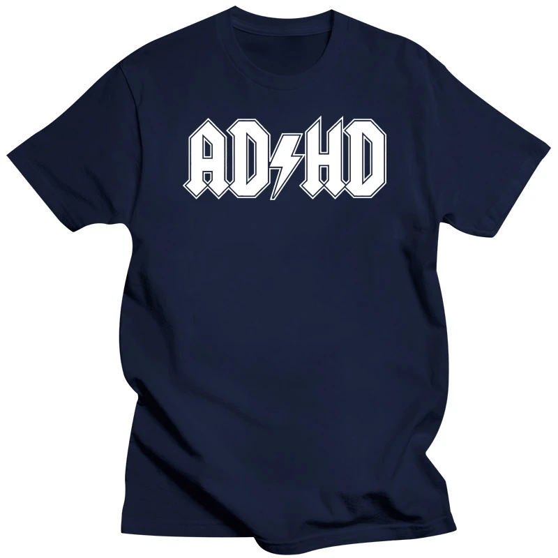 Men T shirt ADHD T Shirt Funny Hard Rock Parody Logo Music Tee funny t-shirt novelty tshirt women