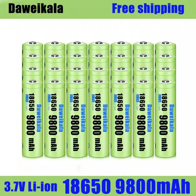 New 3.7V 18650 9800mAh Rechargeable Battery High Capacity Li-ion Rechargeable Battery For Flashlight Torch headlamp Battery