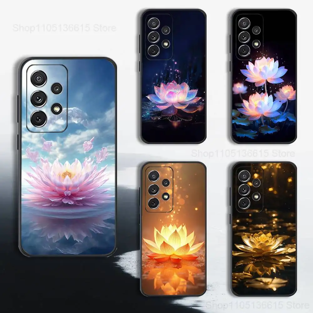 

Belief Art Beautiful Lotus Phone Case For Samsung S25,S24,S23,S22,S21,S20,S10,S9,Ultra,Plus,Lite,FE,Soft Silicone Black Cover